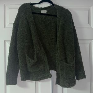 Cardigan sweater army green